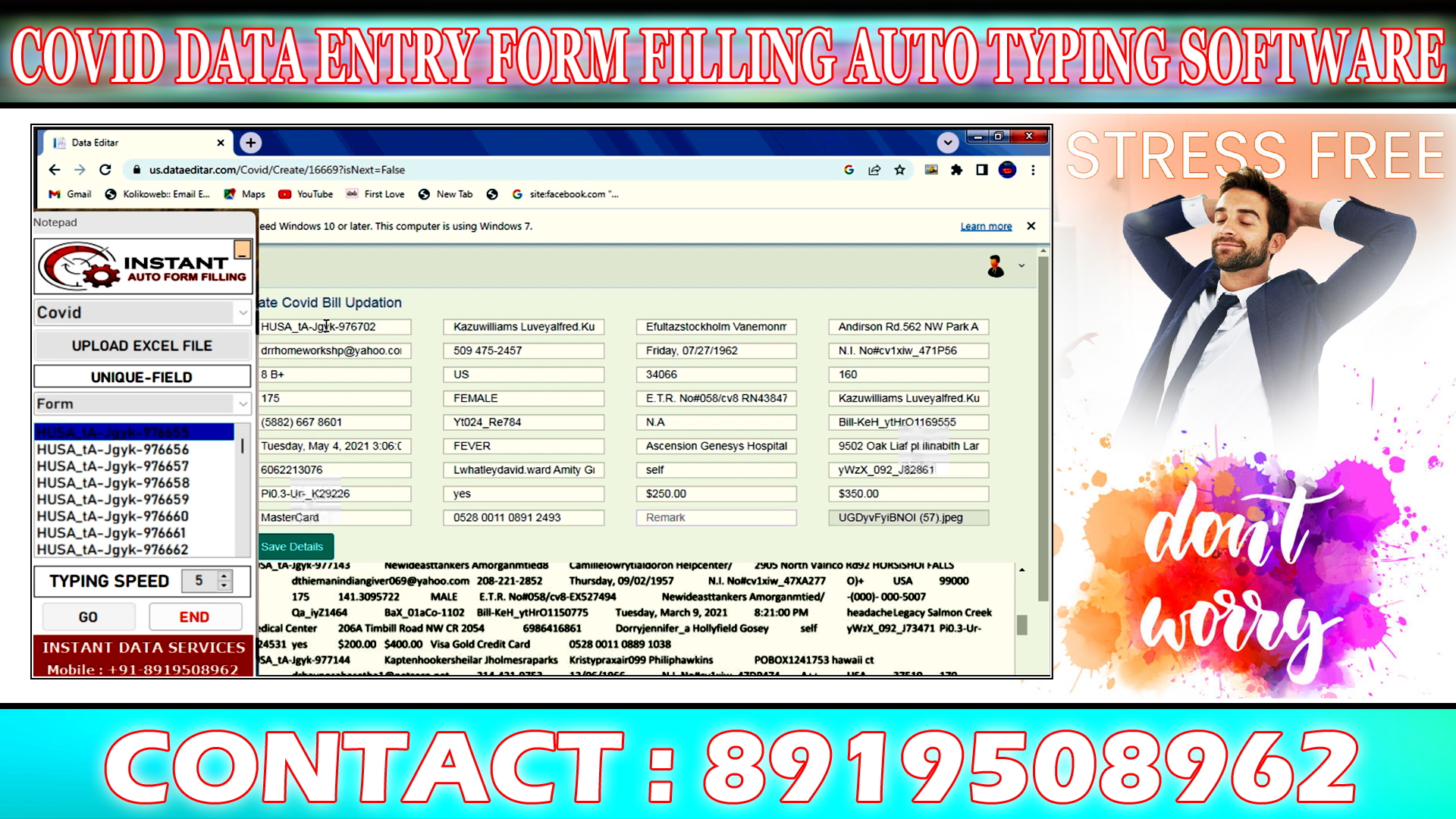 Data Editar Auto Form Fill-Up Software