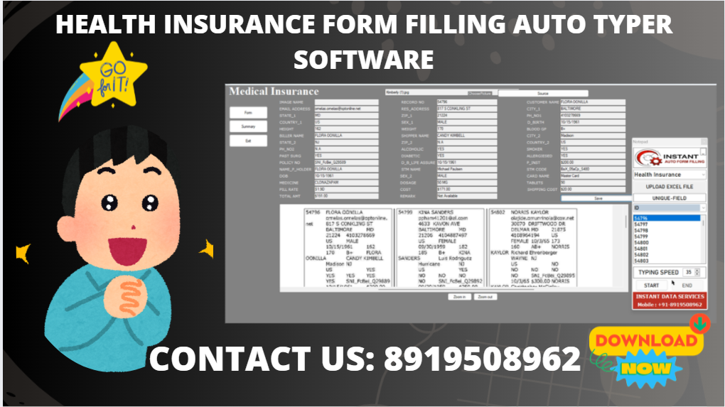 Medical / Health Insurance Auto Form Filling Software